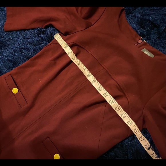 VINCE CAMUTO WINE 3/4 sleeve shift  dress Sz 2 - Picture 4 of 8